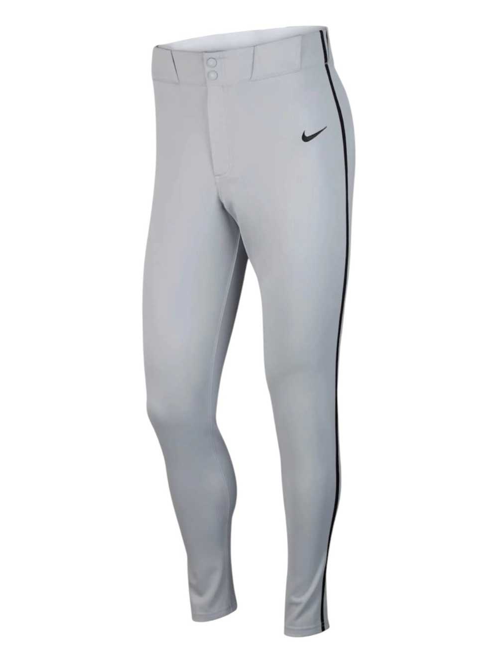 NWT Men's Large Nike Vapor Select Gray Baseball Pants Black Piped FZ1373-012 NEW